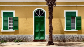 Fachada de casa en Mindelo. Cabo Verde