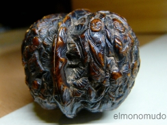 nuez china tallada a mano - chinese hand carved walnut