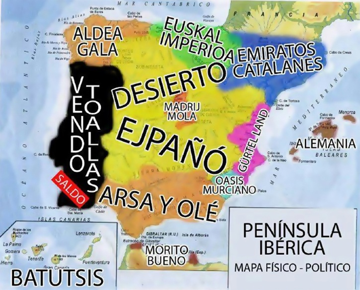 mapa fisico politico españa